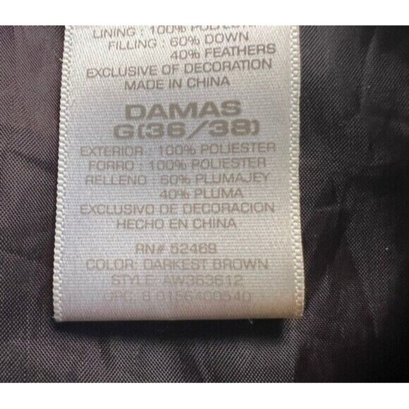 ATHLETIC WORKS Down Puffer Vest Womens L Darkest Brown Front Zip Pockets Hiking - Picture 13 of 15